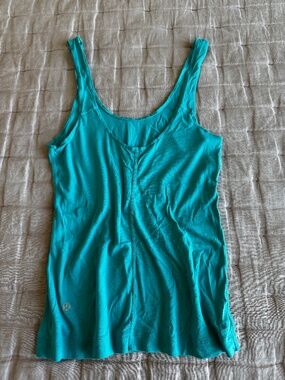 Lululemon Active Sweaty Endeavor Tank Top Size 4 S M Turquoise blue